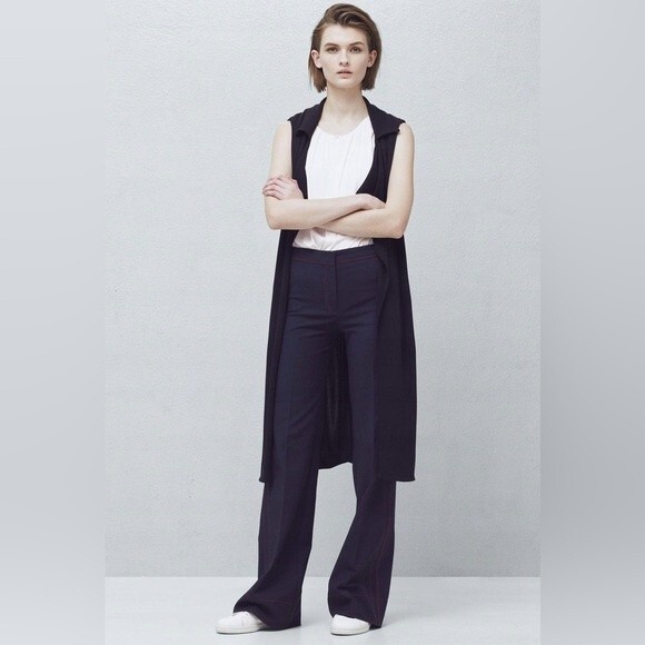 Mango Navy Suit Pants with Red Stitching - Picture 2 of 12